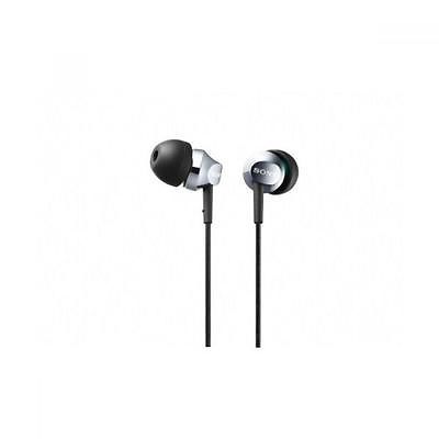 Sony MDR-EX50 In-Ear Headphones 9mm Powerful Bass In-Line iPod Control - Silver