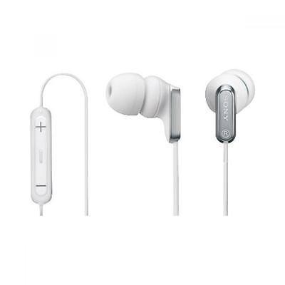 Sony MDR-EX50 Comfort In-Ear Headphones Powerful Bass In-Line iPod Control White