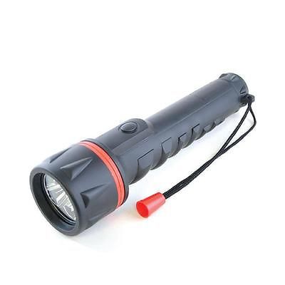 Lloytron D2223 Black Rubber Long Life LED Beam Torch 3x Brightness Setting - New