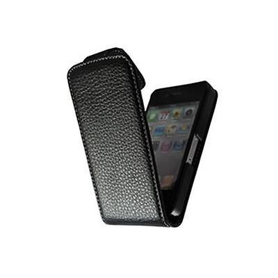 Groov-e GVIPHONE5FL iPhone 5 Real Leather Phone Protective Flip Case Black New