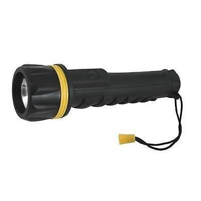 Lloytron D976 Battery Powered Flashlight 3x D Krypton Bulb Wrist Strap - Black