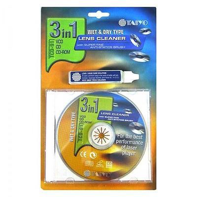 Omega 23012 3 in 1 CD VCD CR-ROM Player Anti Static Lens Cleaner Imrpove Quality