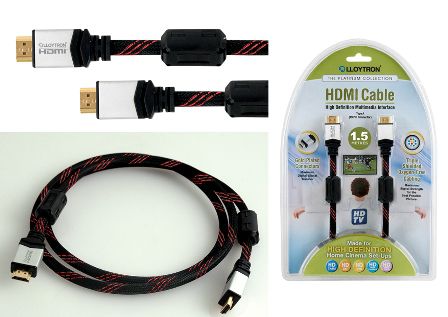 Lloytron A500X 1.5m Platinum Collection HDMI 1.3c Cable 24k Gold Plated Contacts