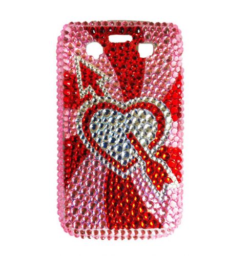 Diamond Case Love Hearts BlackBerry Curve Pink Diamonte