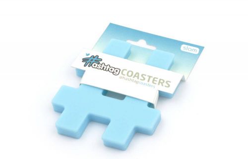 Dunk HCO1BLU Pack of Four 'Hashtag' Shaped Drink Coasters Modern Novelty Gift