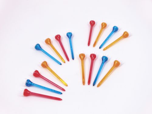 BoyzToyz RY257 Golf Tees Castle Top Multi Coloured 16 Pack Red Yellow Blue New