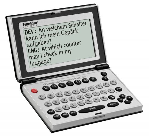 Franklin FRTVH12 12 Language European Travel Translator Spell Checker 6 Lines