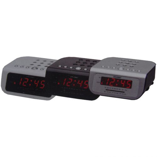 Texson CR-55 AM/FM Alarm Clock Radio RED LED Digital Time Display Sleep Snooze