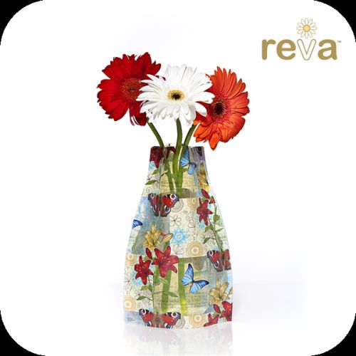 Reva Vase GH-RV4 Botanical Flora And Fauna Themed Expanding Reusable Flower Vase