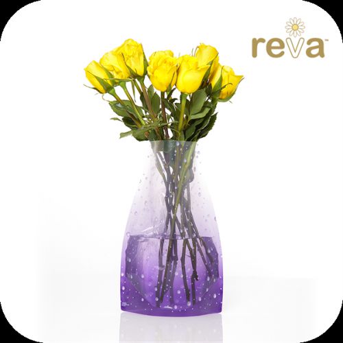 Reva Vase GH-RV5 Purple Droplets Themed Personalize Expanding Flower Vase - New