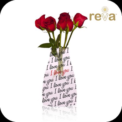 Reva Vase GH-RV7 I Love You Themed Personalize Expanding Flower Vase - New