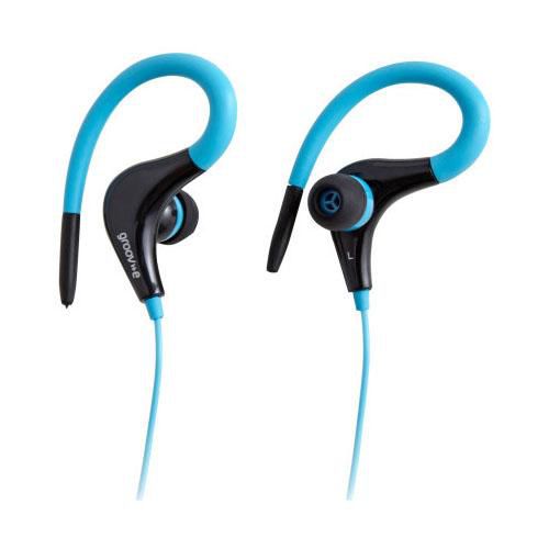 Groov-e GVEB12 Ultra Light Sports Clip On Headphones Seat Resistant Blue - New