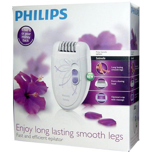 Philips HP6403 Ergonomic Washable Two-Speed Ladies Epilator w/Spare Head - Lilac
