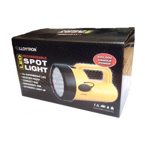 Lloytron D2210 19 LED Spotlight Torch Rechargeable 500,000 Candle Super Bright