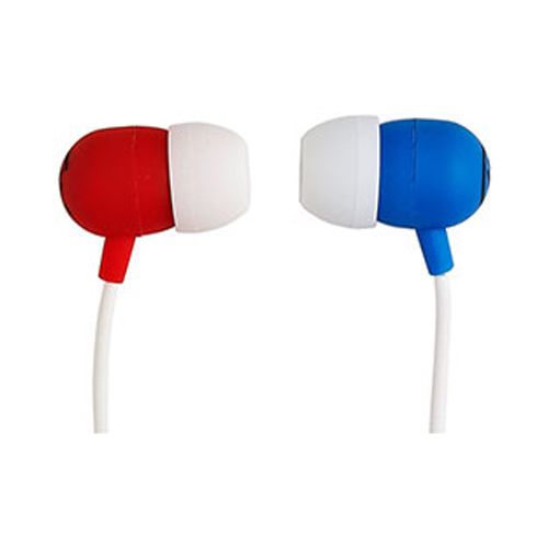 Urbanz MIX Noise Isolating Mixed Up Colour In-Ear Headphones Red/Blue - New
