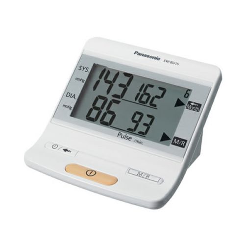 Panasonic EWBU15 Blood Pressure Monitor Digital Filter 180 Reading Memory White
