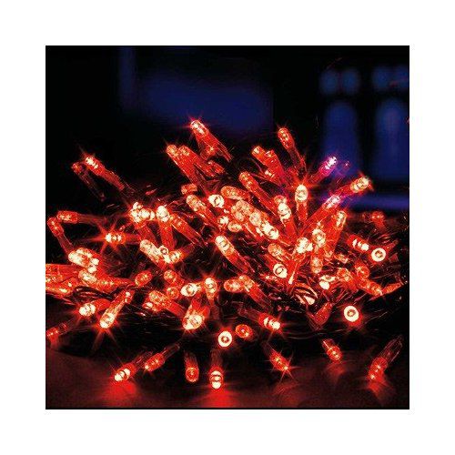 40 Red LED Super Bright Christmas Lights w/ Green Cable