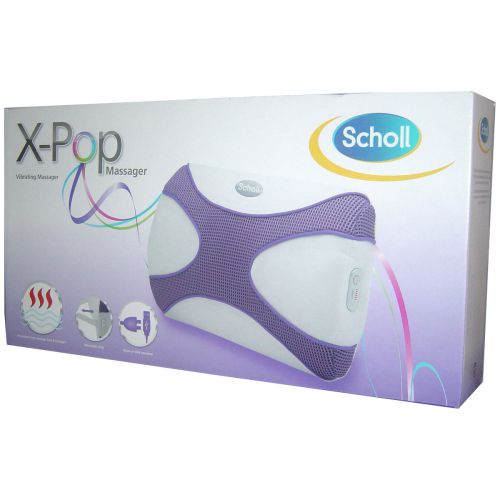 Scholl DRMA7731V X-Pop Massage Cushion Powerful Vibration Soothing Heat - Purple