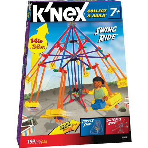 Tomy 71679 Micro Amusement Theme Park K'nex Building Toy Kit Set Swing Seat Ride
