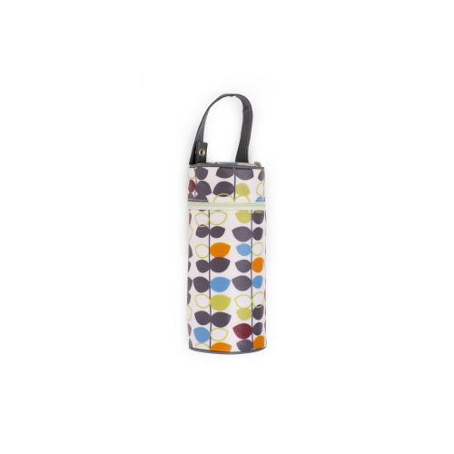 JJ Cole JPPML Baby Bottle Pod Insulated Clip Handle Carrier Mixed Leaf Pattern