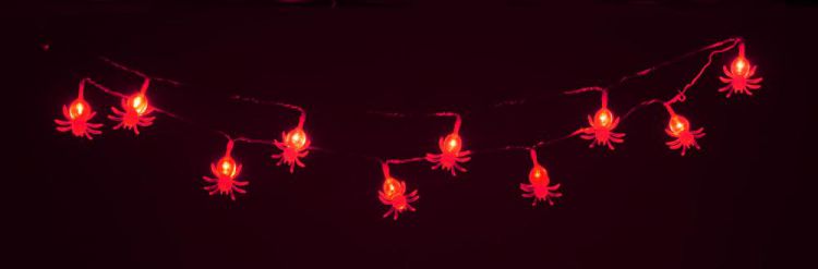 Qtx 155.523 Halloween High Quality Spiders Design LED Battery String Lights