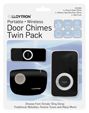 Lloytron B7502 32 Melody Twin Pack Receiver Cordless House Door Bell Chime Black